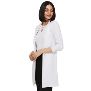 White Light Longline Blazer